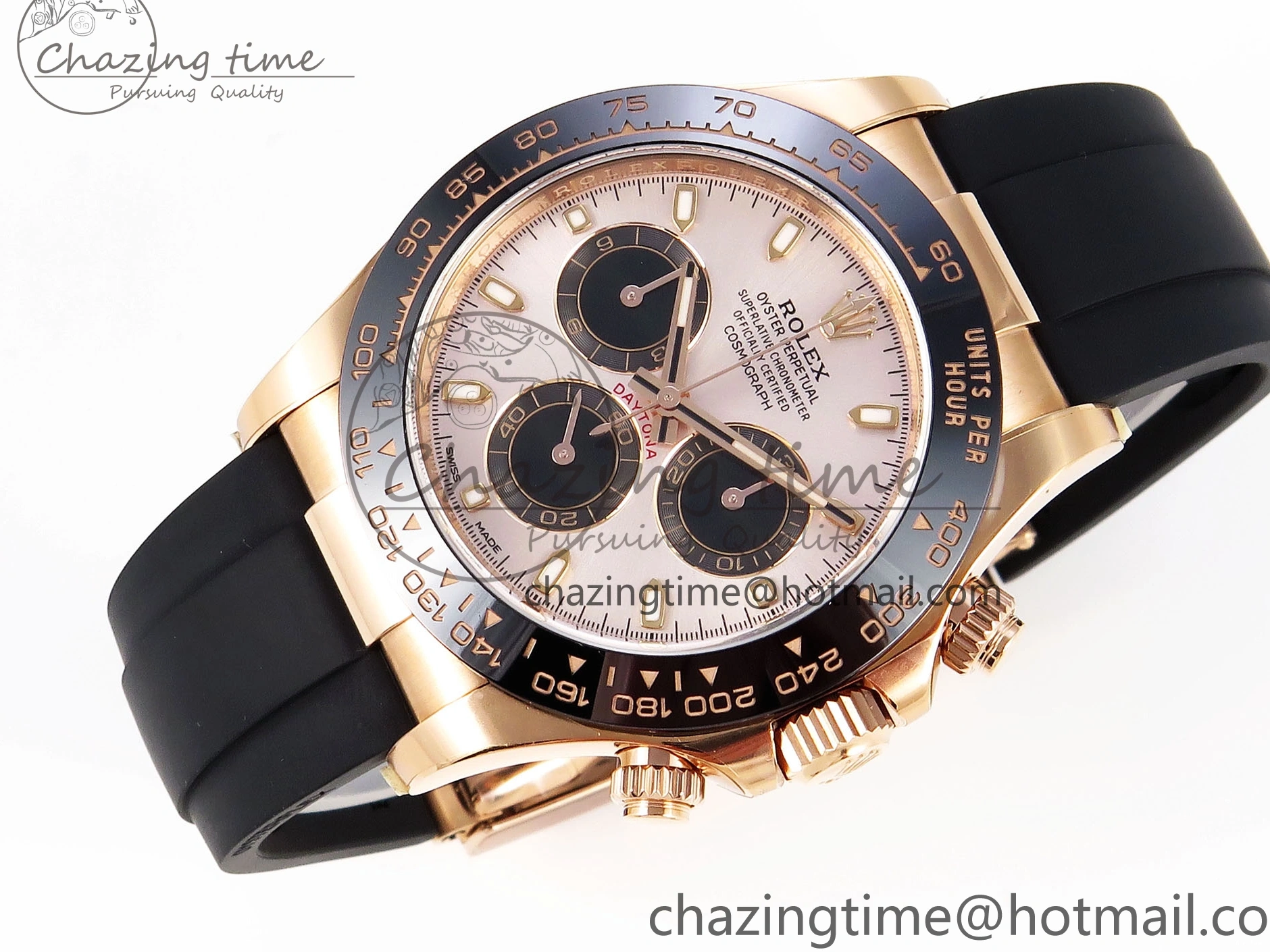 MiroTime 0416 Daytona 116515 Clean 1:1 Best Edition Silver Dial RG Markers on Oysterflex Strap SA4130 V WrinkleFree 1965